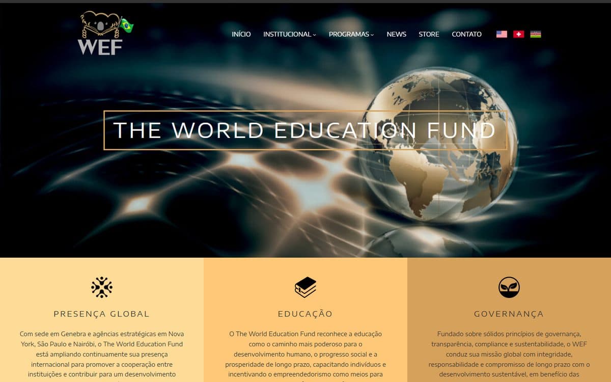 Site do WEF Brasil